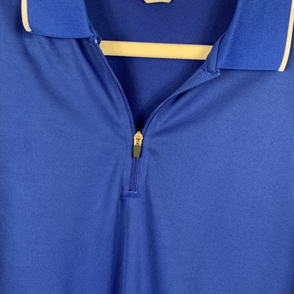 Tworoy blue long sleeved with white/black trim size 2XL. 1/4 zipper - Picture 6 of 7